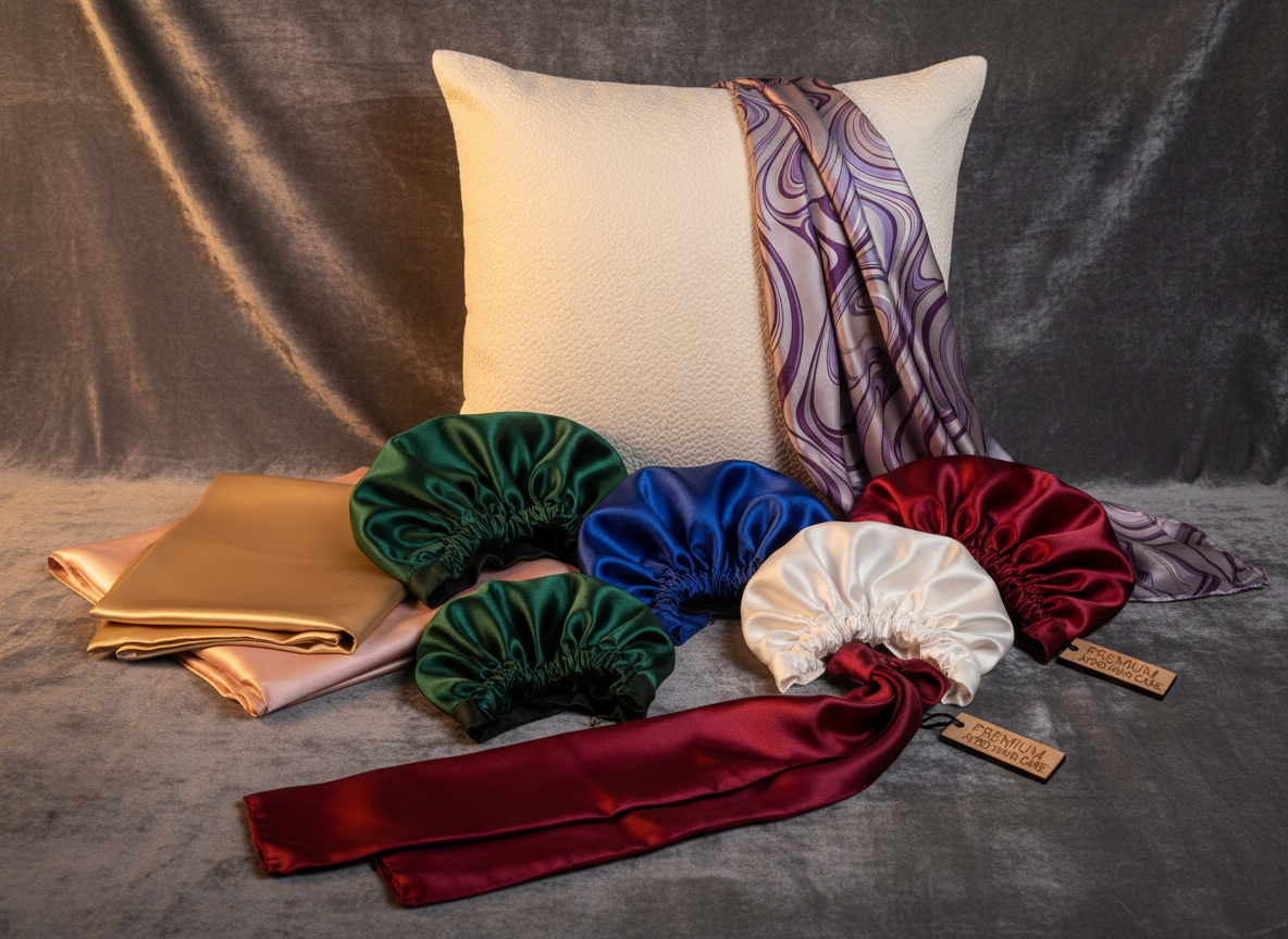 Accessoires de protection nocturne pour cheveux afro enfants