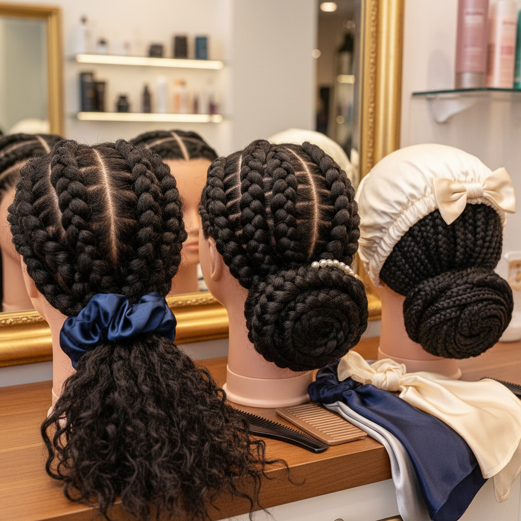 Exemples de coiffures protectrices pour cheveux texturés en hiver